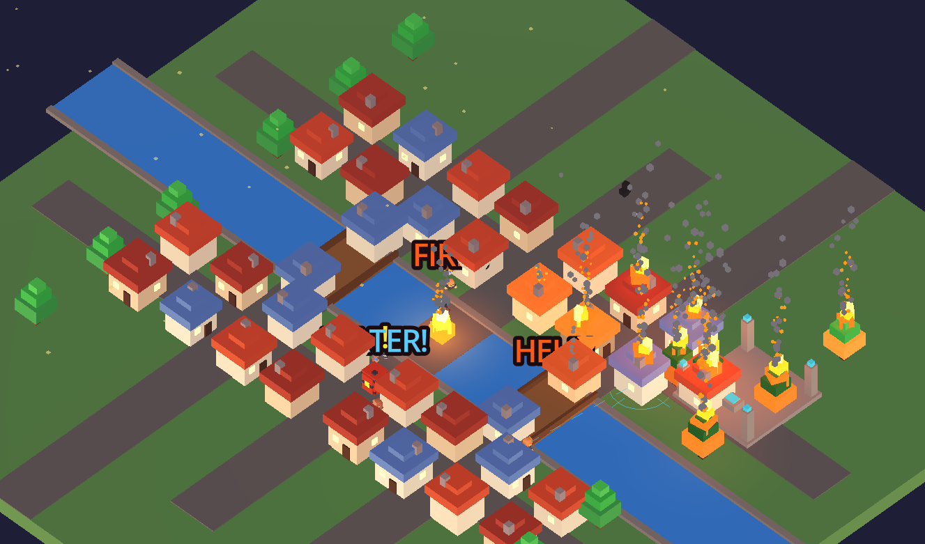 Canal firebreak and active civilian bucket brigade suppression