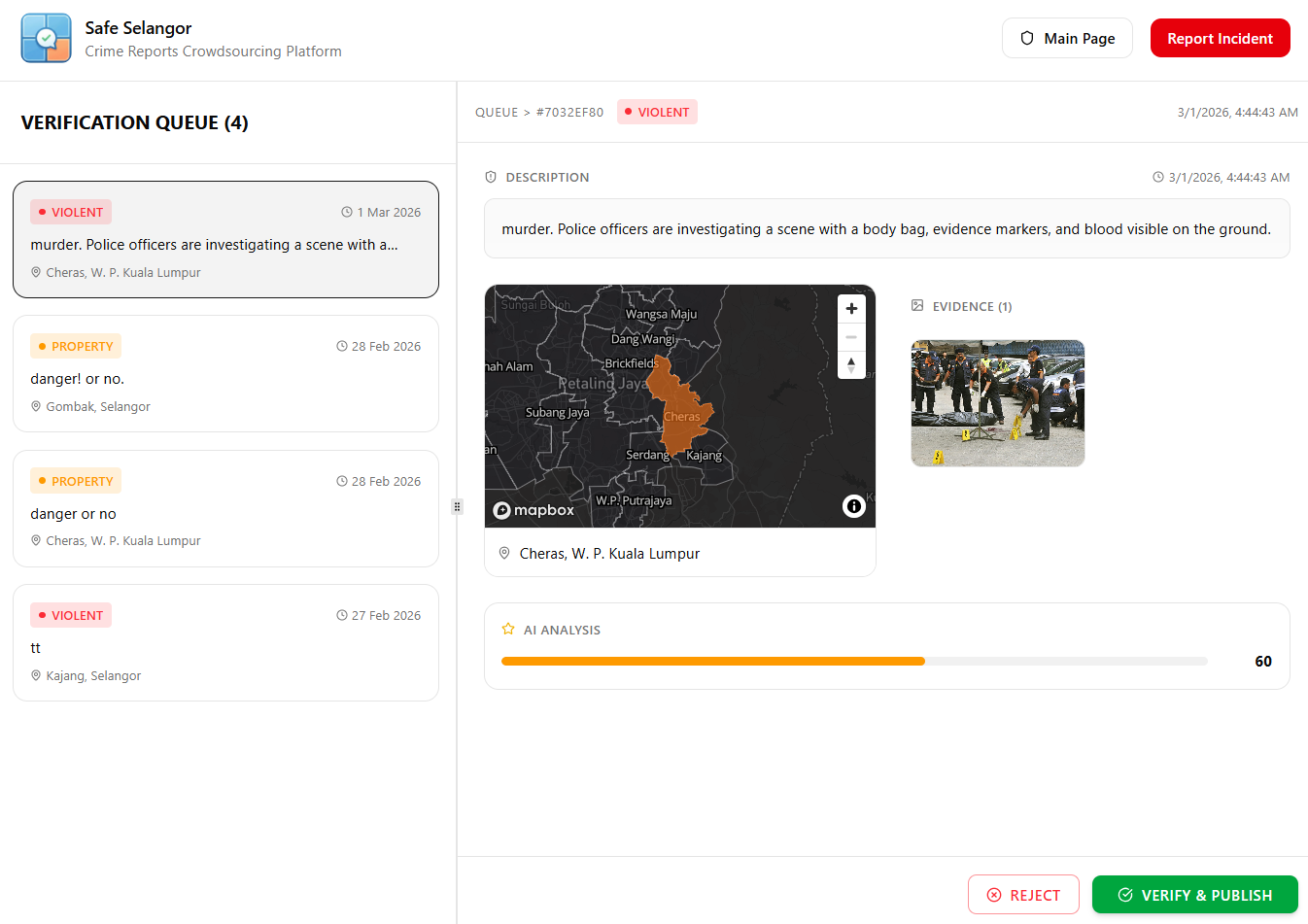 Moderator Dashboard and Verification Queue