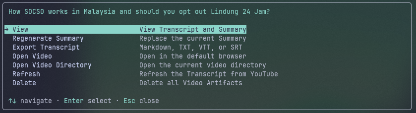 The Artifact Library export options